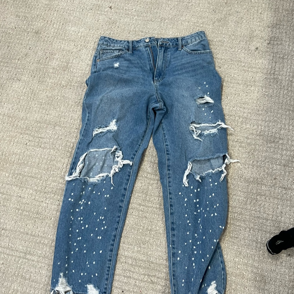 splatter paint jeans